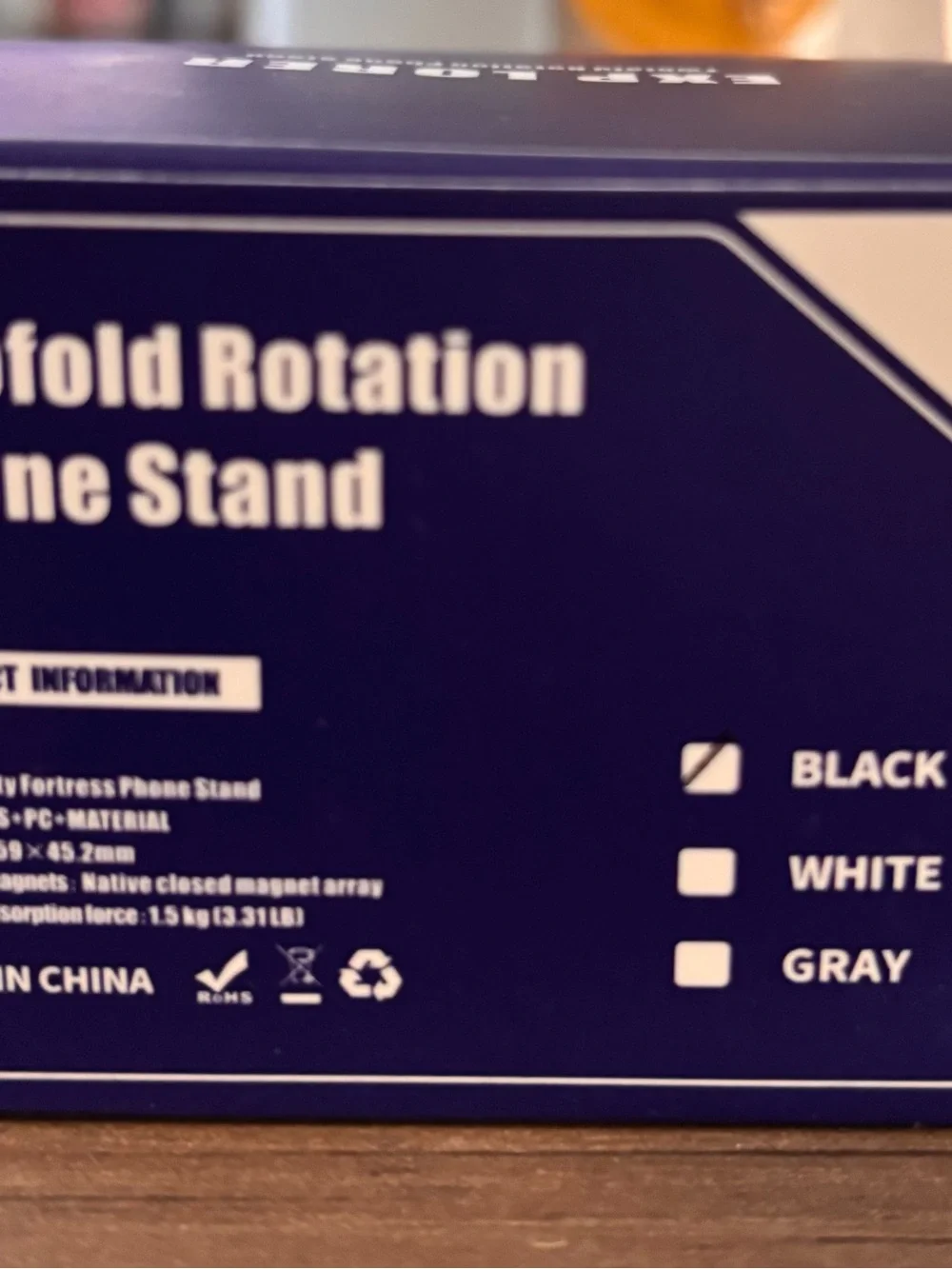 EXPLORER Twofold Rotation Phone Stand - Black